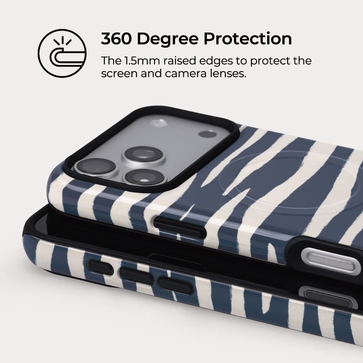 Deep Sea Zebra Case for iPhone 12-17 | Snap, Tough & Magnetic