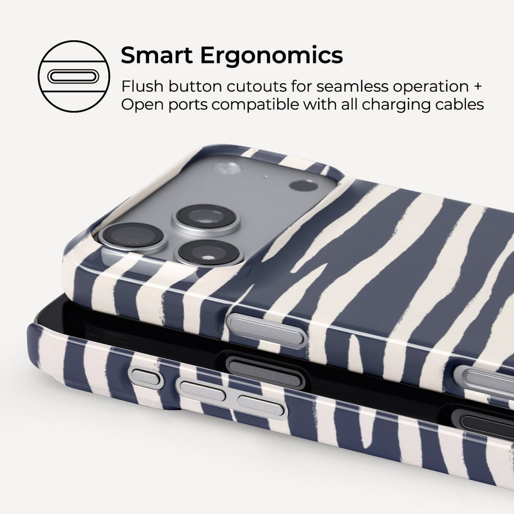Deep Sea Zebra Case for iPhone 12-17 | Snap, Tough & Magnetic