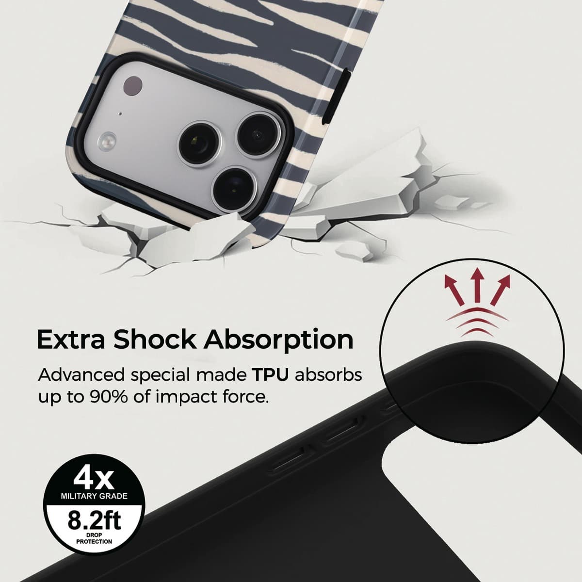 Deep Sea Zebra Case for iPhone 12-17 | Snap, Tough & Magnetic