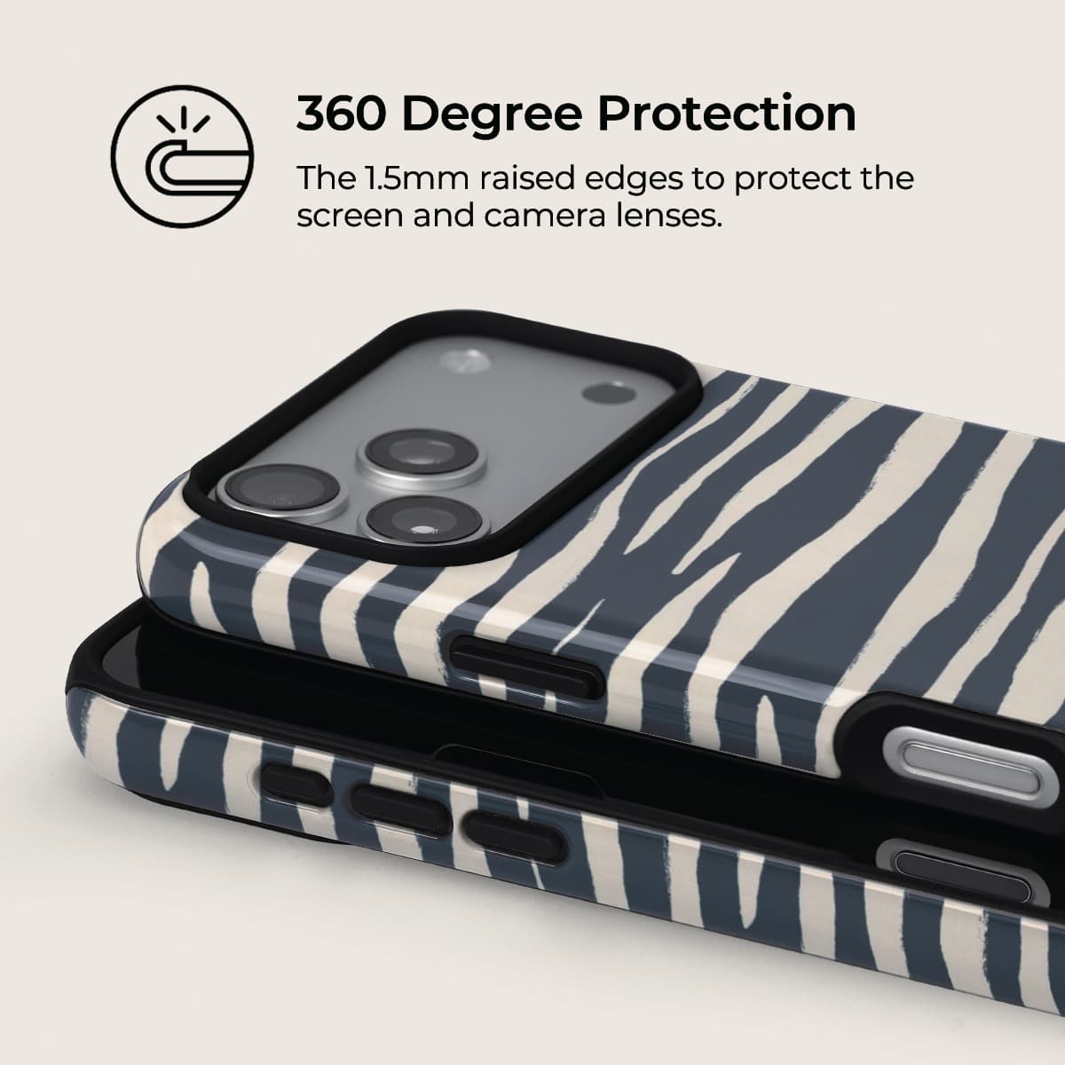 Deep Sea Zebra Case for iPhone 12-17 | Snap, Tough & Magnetic