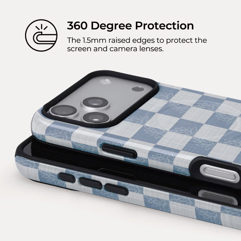 Sea Salt Grid iPhone Case – Snap, Tough & Magnetic | Veyxy
