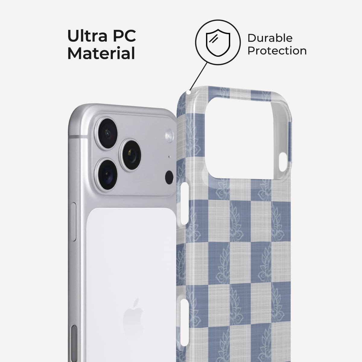 Sea Salt Grid iPhone Case – Snap, Tough & Magnetic | Veyxy
