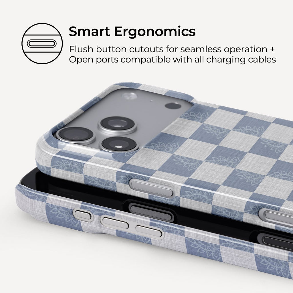 Sea Salt Grid iPhone Case – Snap, Tough & Magnetic | Veyxy