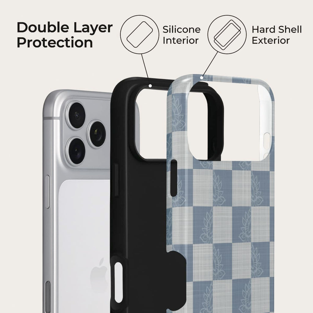 Sea Salt Grid iPhone Case – Snap, Tough & Magnetic | Veyxy