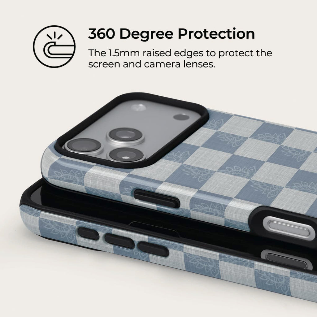 Sea Salt Grid iPhone Case – Snap, Tough & Magnetic | Veyxy