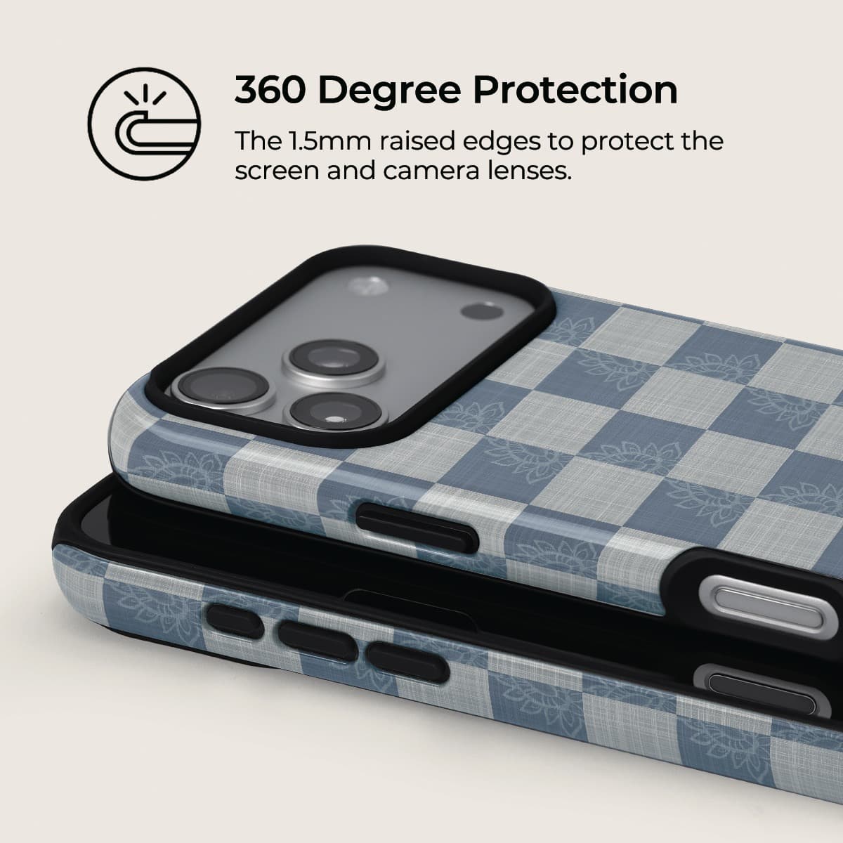 Sea Salt Grid iPhone Case – Snap, Tough & Magnetic | Veyxy