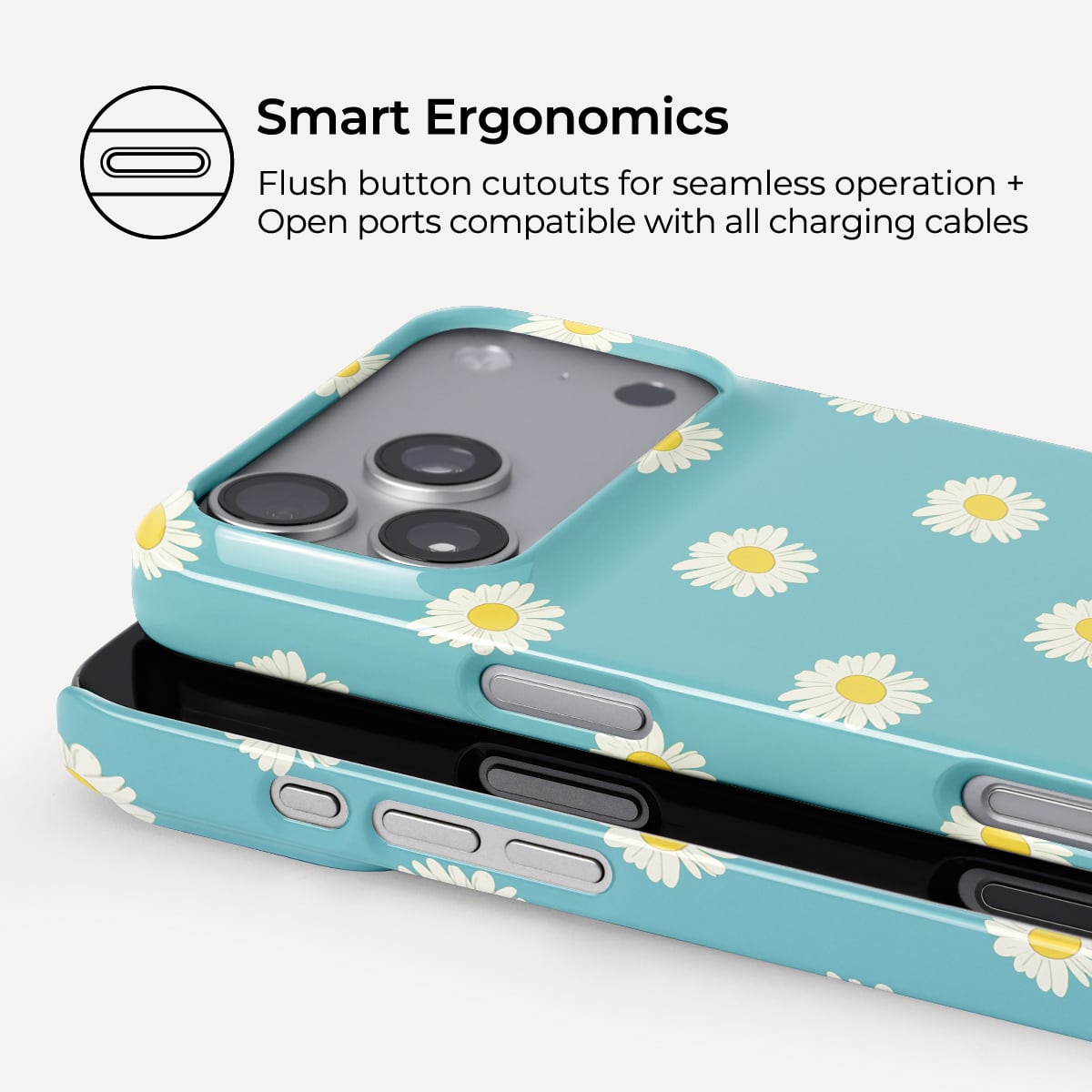 Daisy Letter iPhone Case – Snap, Tough & Magnetic | Veyxy