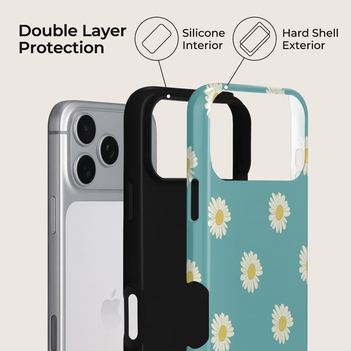 Daisy Letter iPhone Case – Snap, Tough & Magnetic | Veyxy