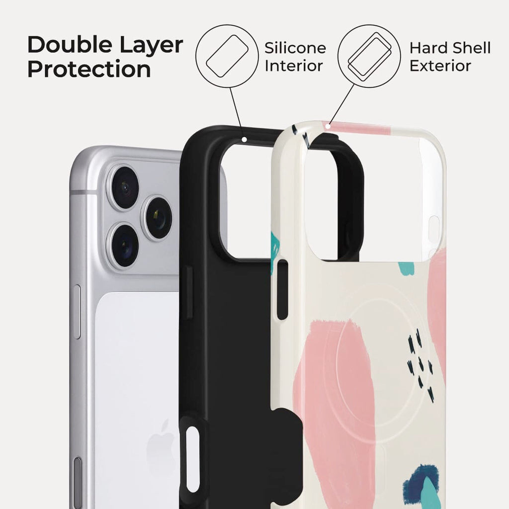Color Block Poetry iPhone Case – Snap, Tough & Magnetic | Veyxy