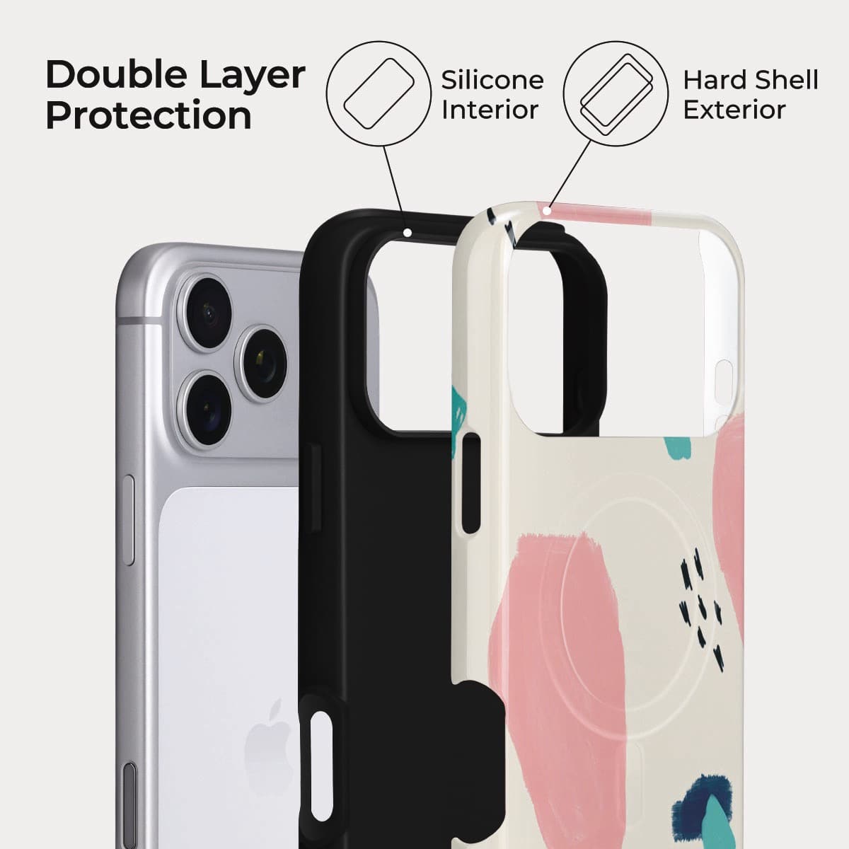 Color Block Poetry iPhone Case – Snap, Tough & Magnetic | Veyxy