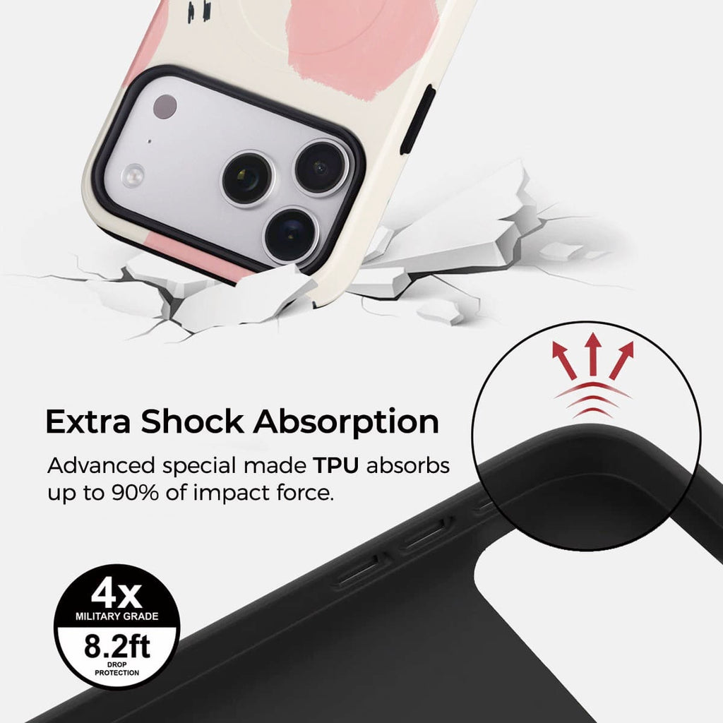 Color Block Poetry iPhone Case – Snap, Tough & Magnetic | Veyxy