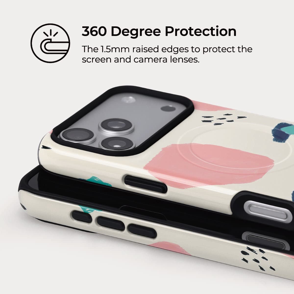 Color Block Poetry iPhone Case – Snap, Tough & Magnetic | Veyxy