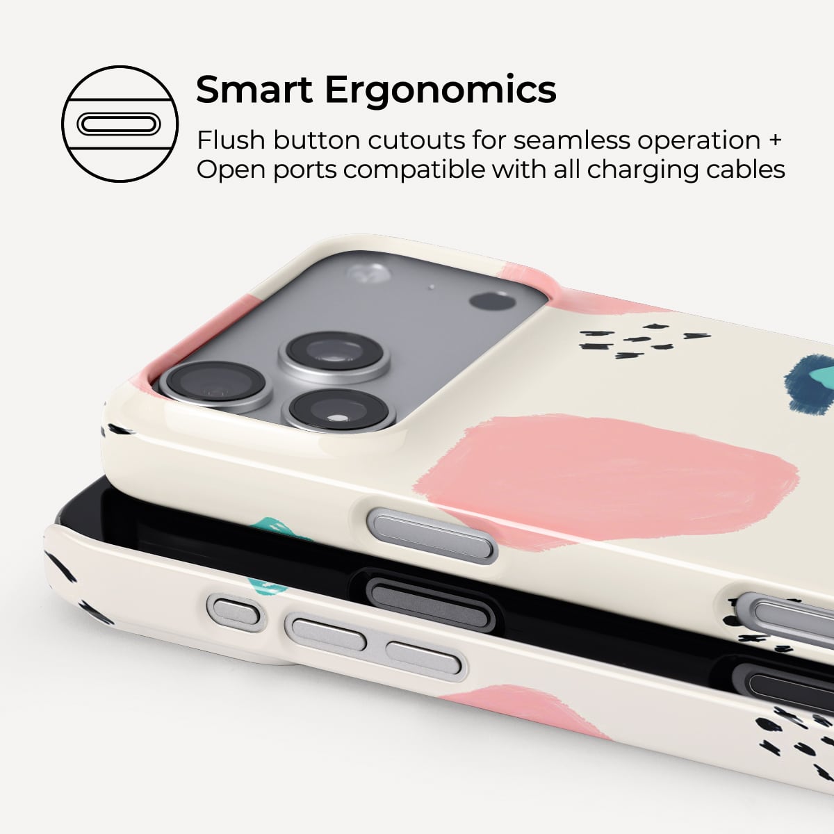 Color Block Poetry iPhone Case – Snap, Tough & Magnetic | Veyxy