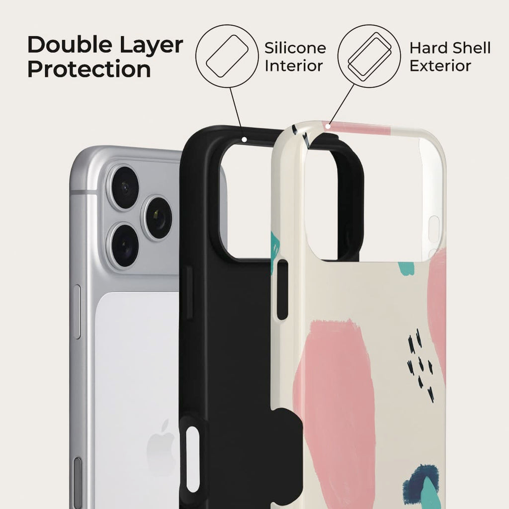 Color Block Poetry iPhone Case – Snap, Tough & Magnetic | Veyxy