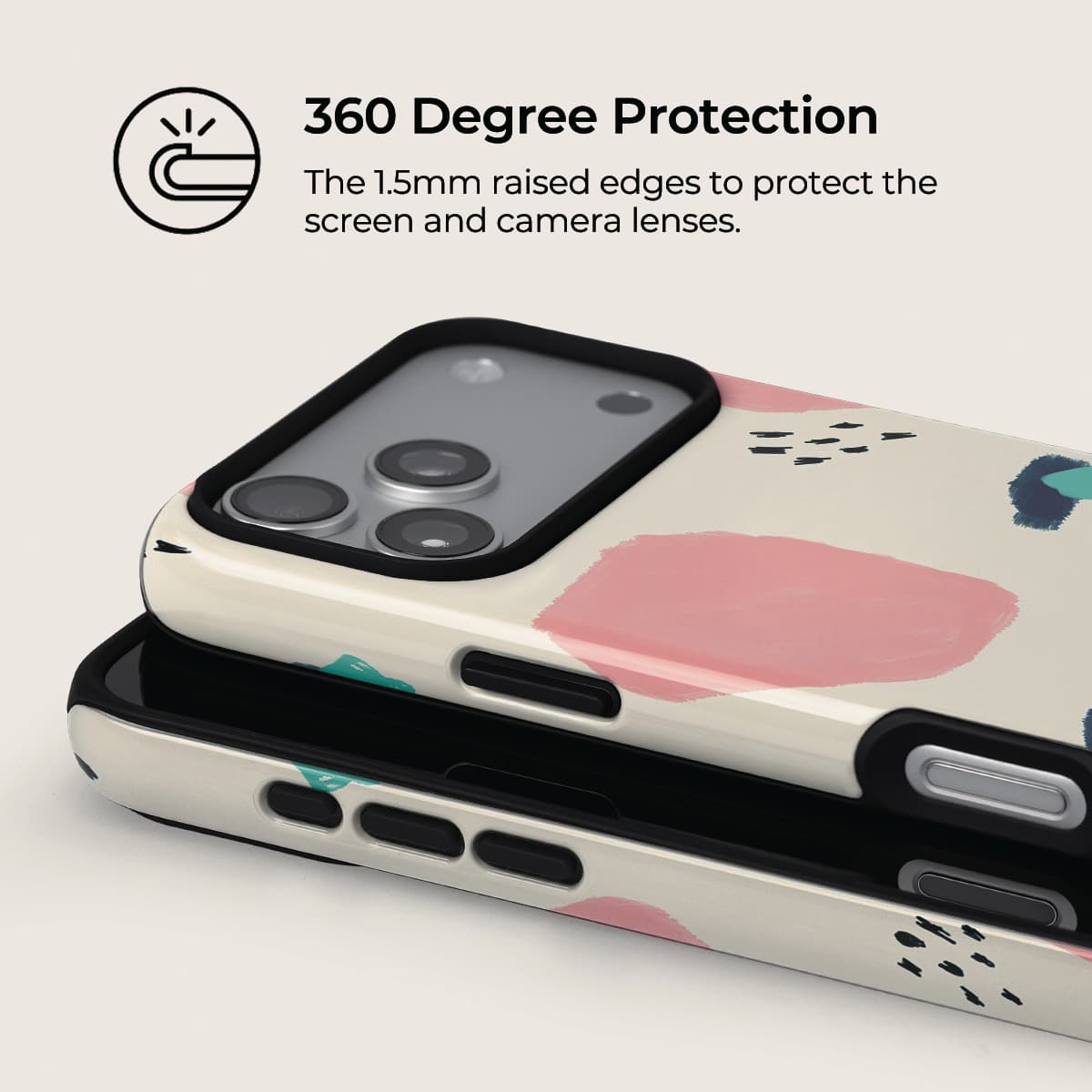 Color Block Poetry iPhone Case – Snap, Tough & Magnetic | Veyxy