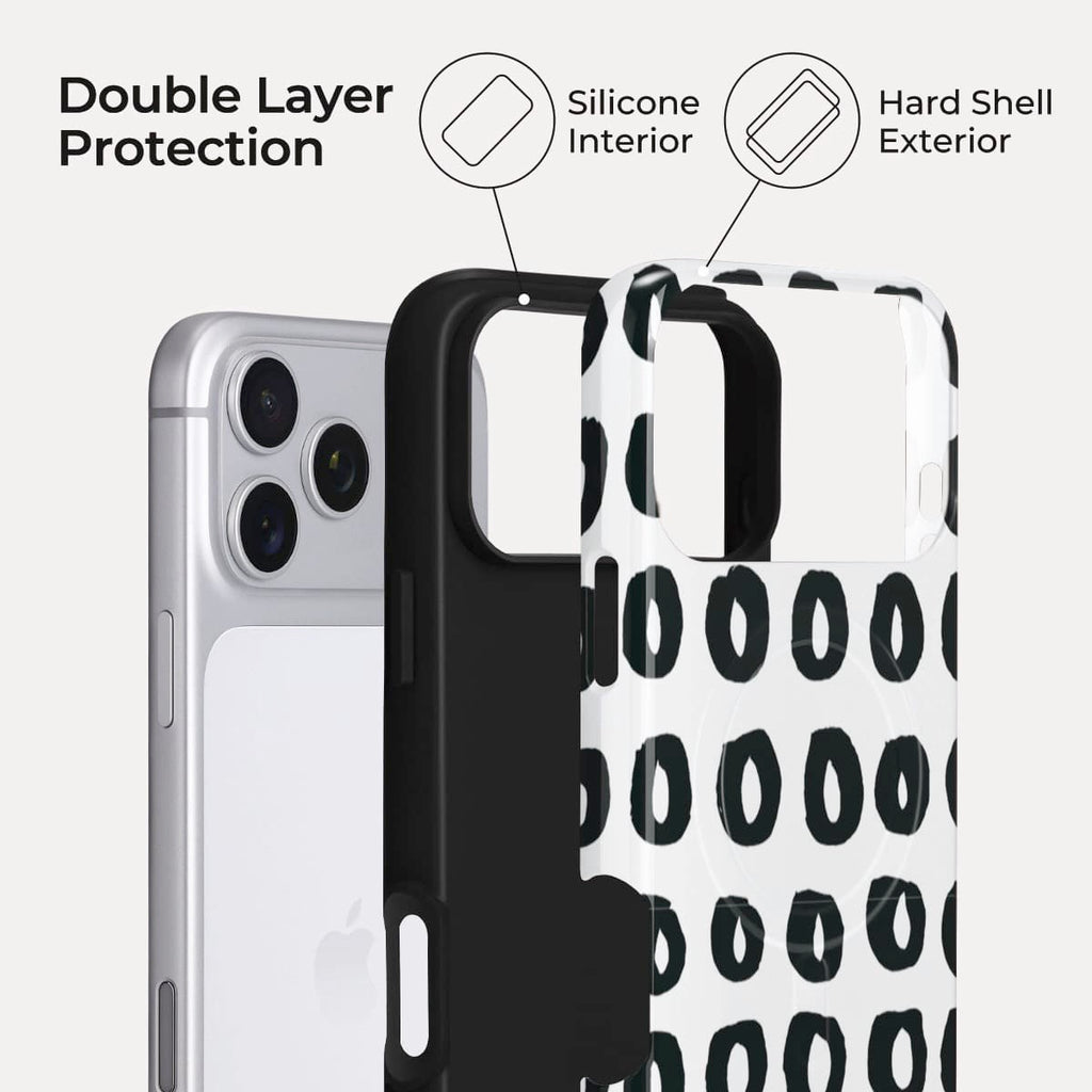 Doodle Circles iPhone Case – Snap, Tough & Magnetic | Veyxy