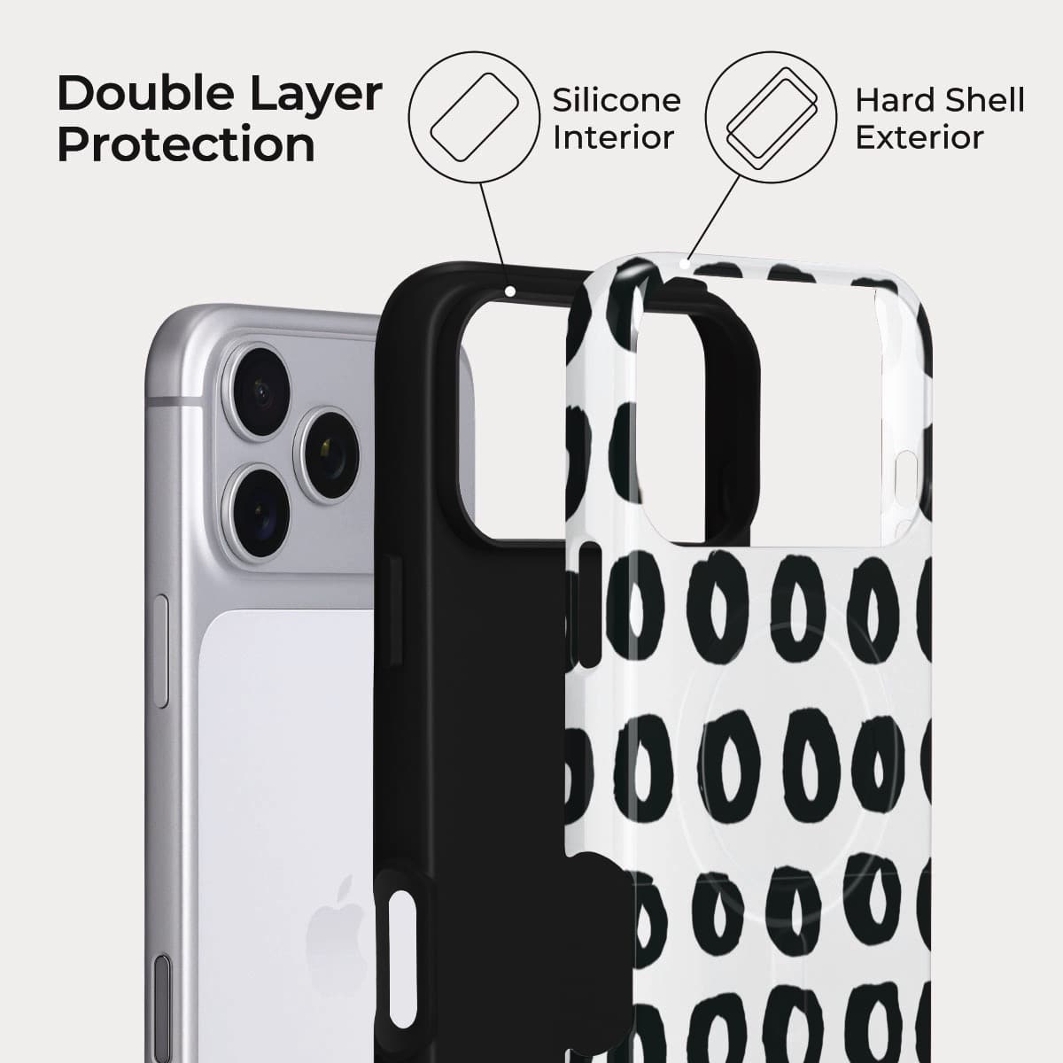Doodle Circles iPhone Case – Snap, Tough & Magnetic | Veyxy