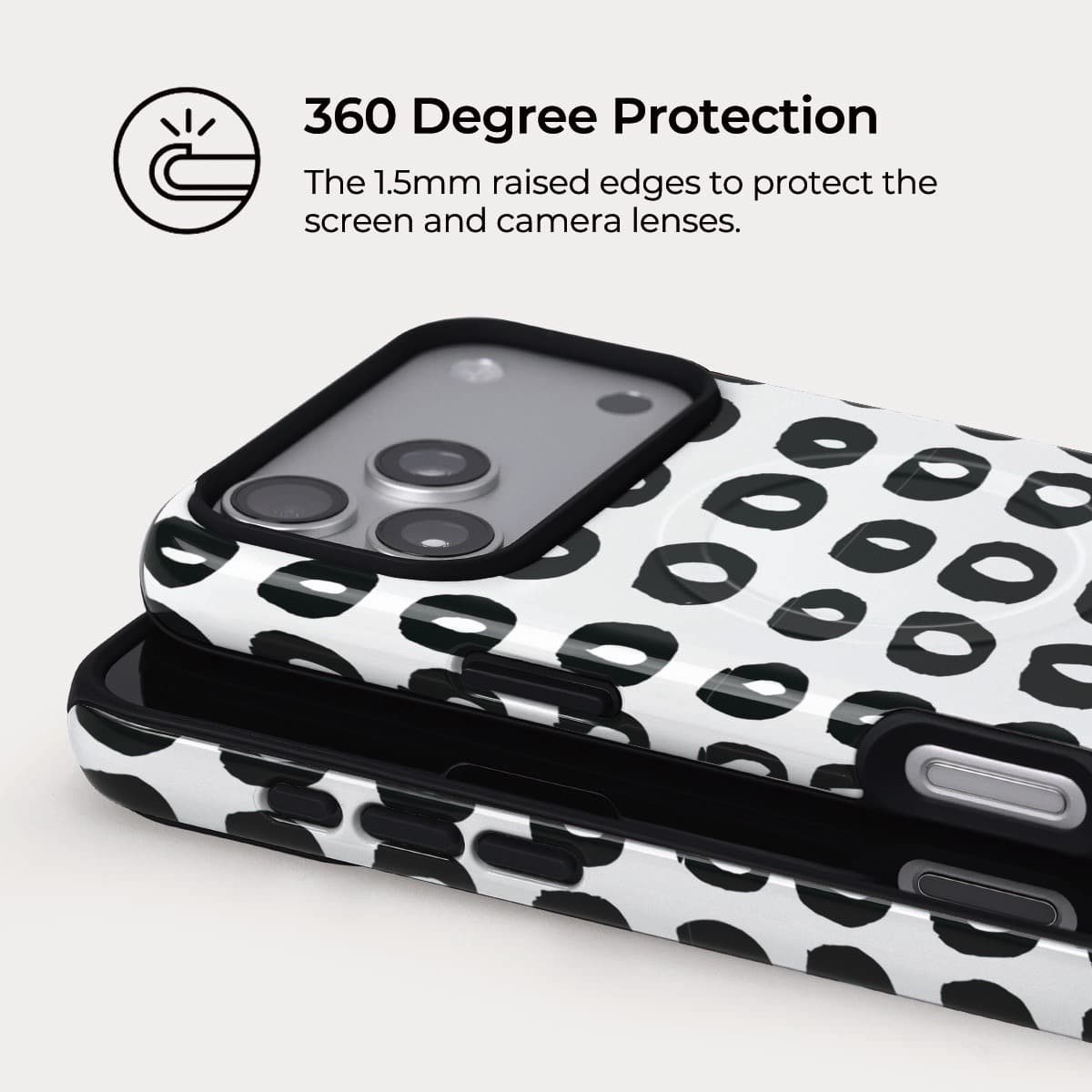 Doodle Circles iPhone Case – Snap, Tough & Magnetic | Veyxy
