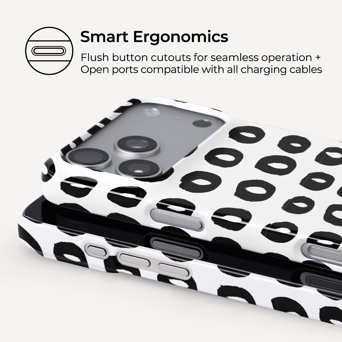 Doodle Circles iPhone Case – Snap, Tough & Magnetic | Veyxy