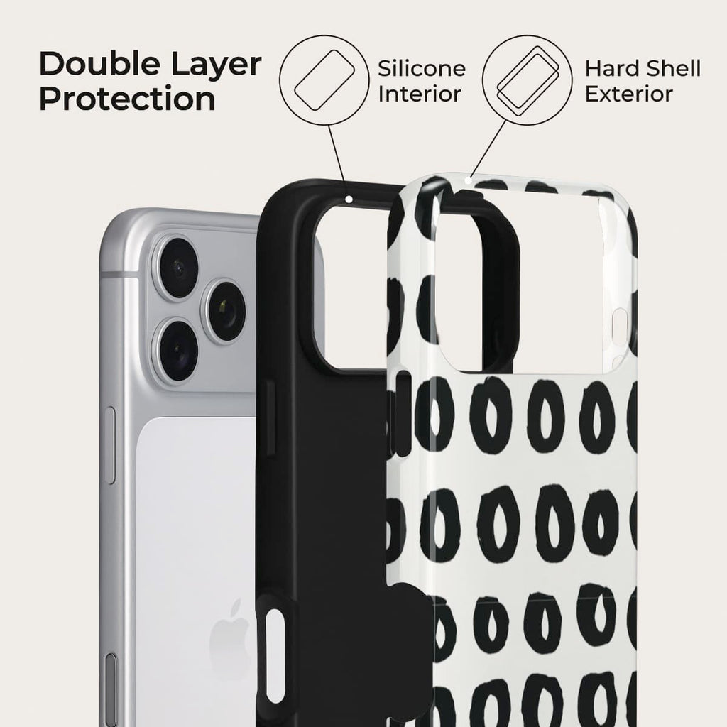 Doodle Circles iPhone Case – Snap, Tough & Magnetic | Veyxy