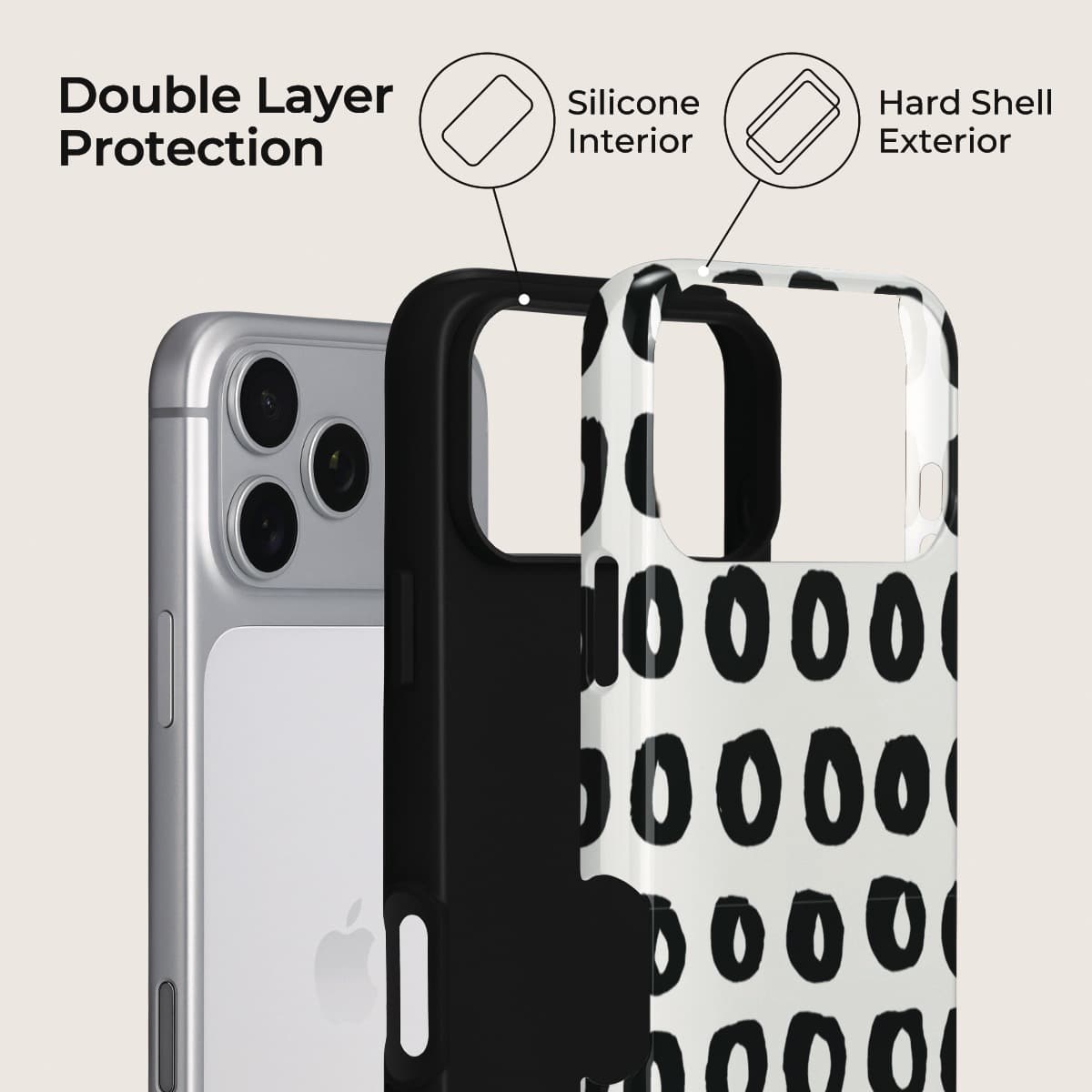 Doodle Circles iPhone Case – Snap, Tough & Magnetic | Veyxy