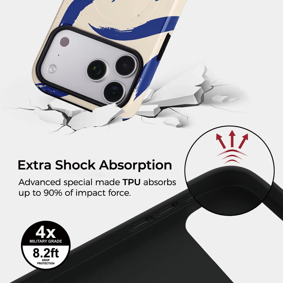 Ink Blue iPhone Case – Snap, Tough & Magnetic | Veyxy