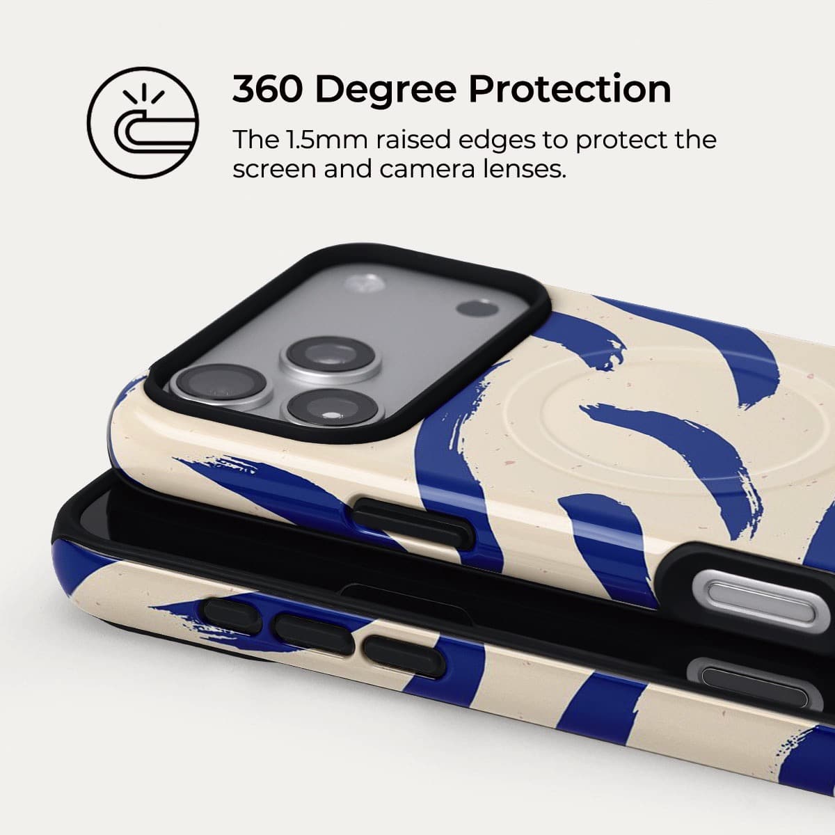 Ink Blue iPhone Case – Snap, Tough & Magnetic | Veyxy