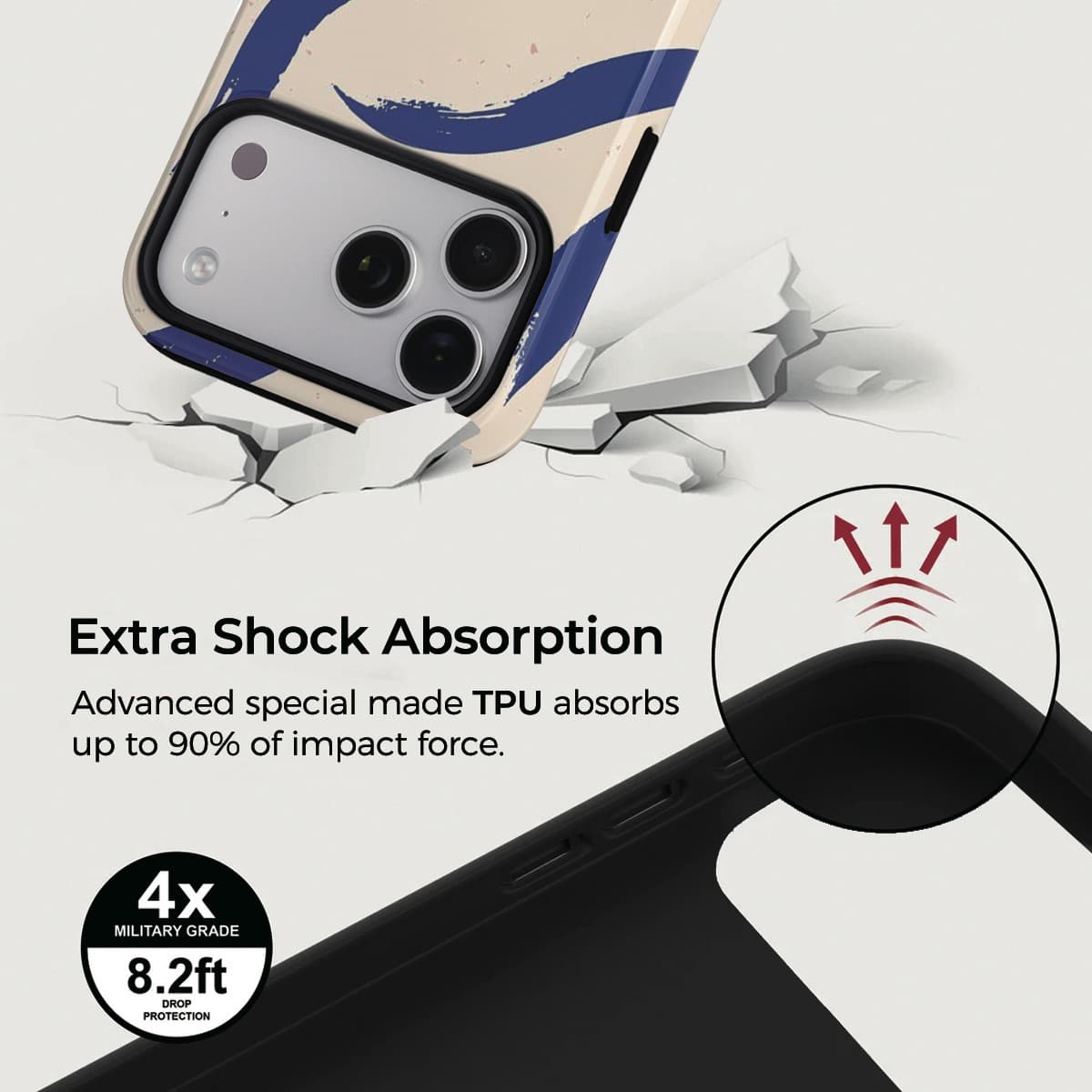Ink Blue iPhone Case – Snap, Tough & Magnetic | Veyxy