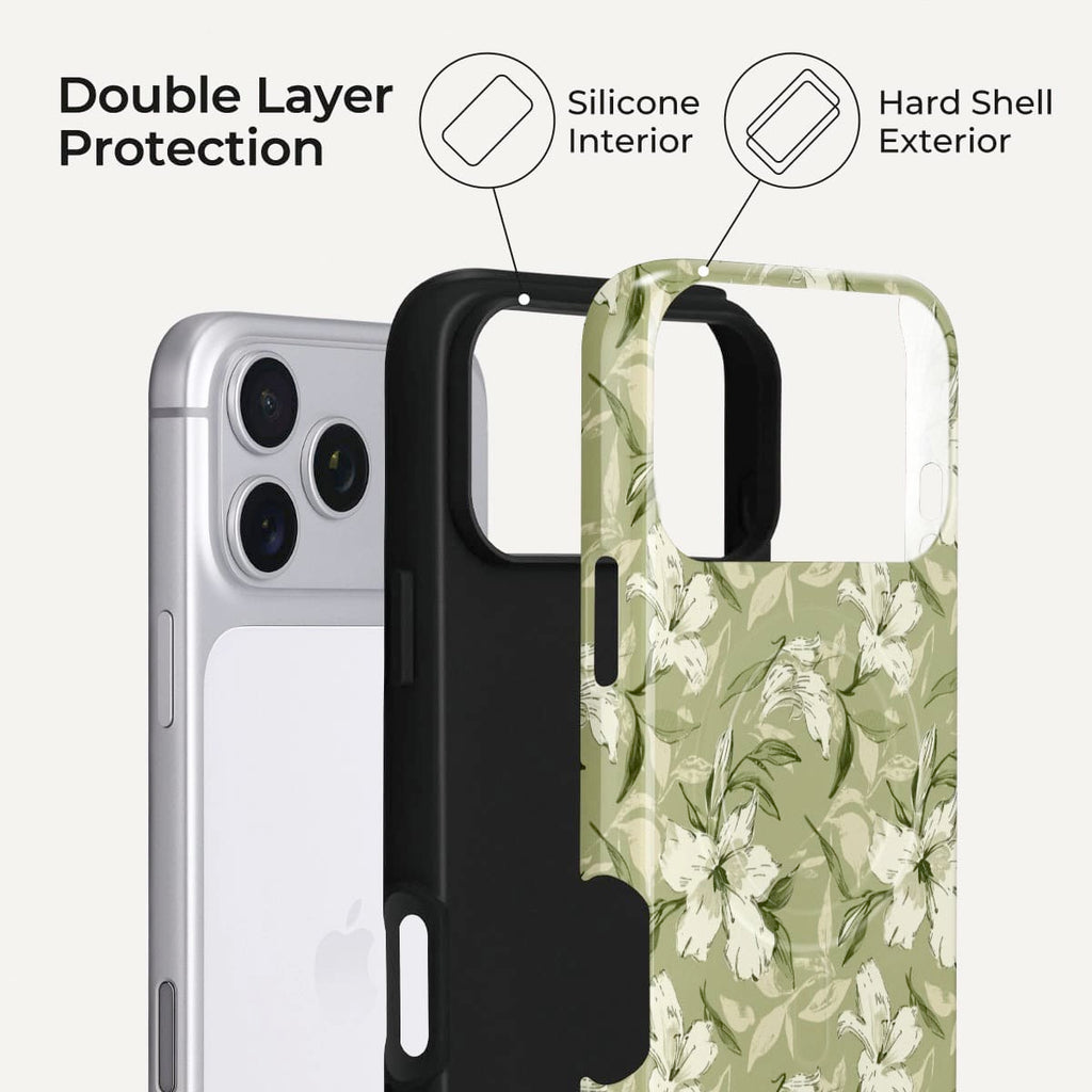 Green Whisper iPhone Case – Snap, Tough & Magnetic | Veyxy