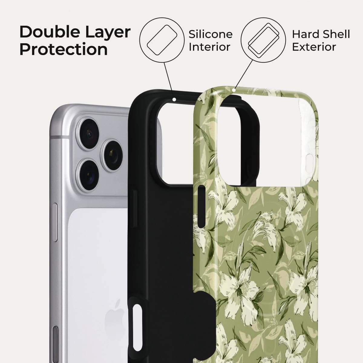 Green Whisper iPhone Case – Snap, Tough & Magnetic | Veyxy