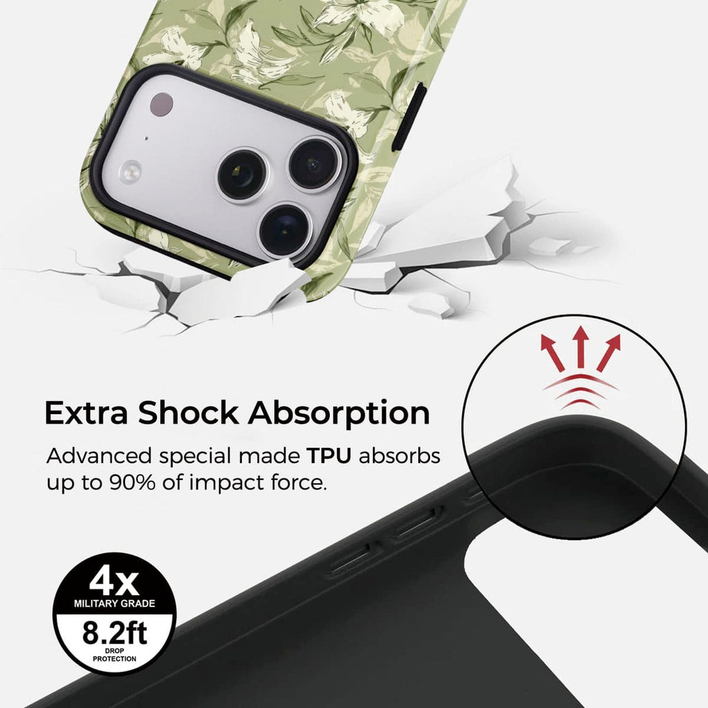 Green Whisper iPhone Case – Snap, Tough & Magnetic | Veyxy