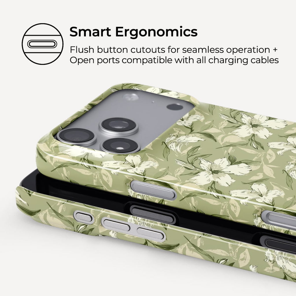 Green Whisper iPhone Case – Snap, Tough & Magnetic | Veyxy
