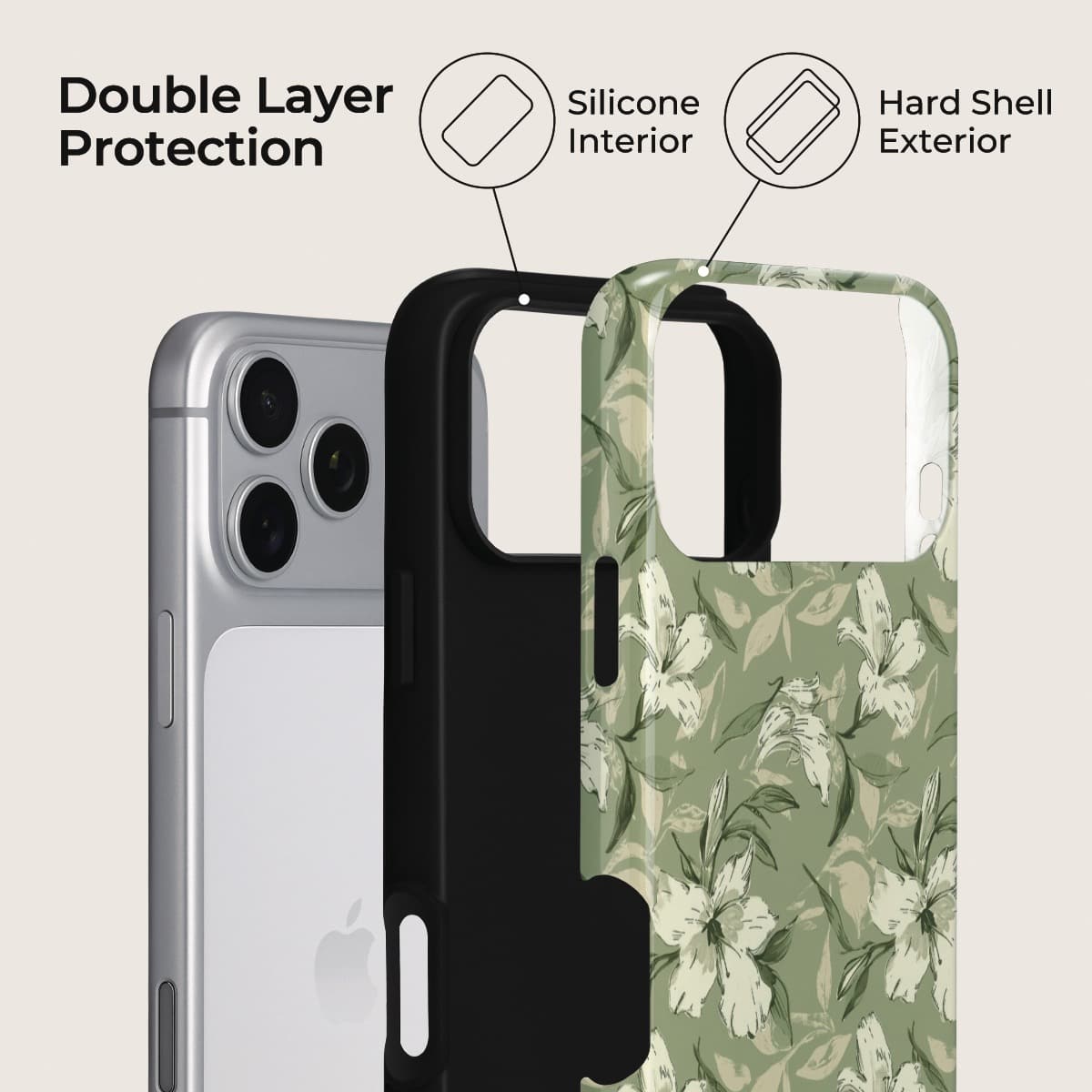 Green Whisper iPhone Case – Snap, Tough & Magnetic | Veyxy