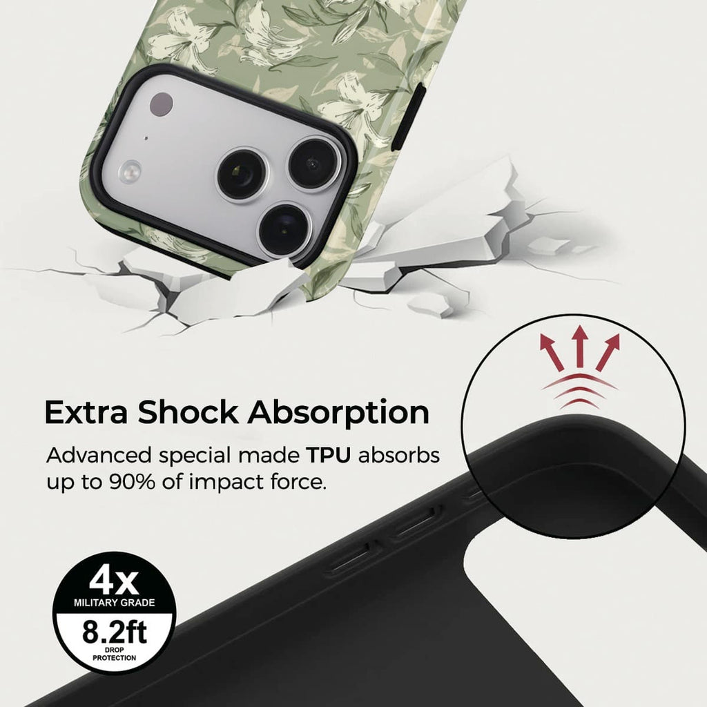 Green Whisper iPhone Case – Snap, Tough & Magnetic | Veyxy