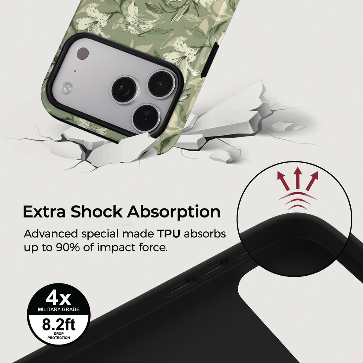 Green Whisper iPhone Case – Snap, Tough & Magnetic | Veyxy