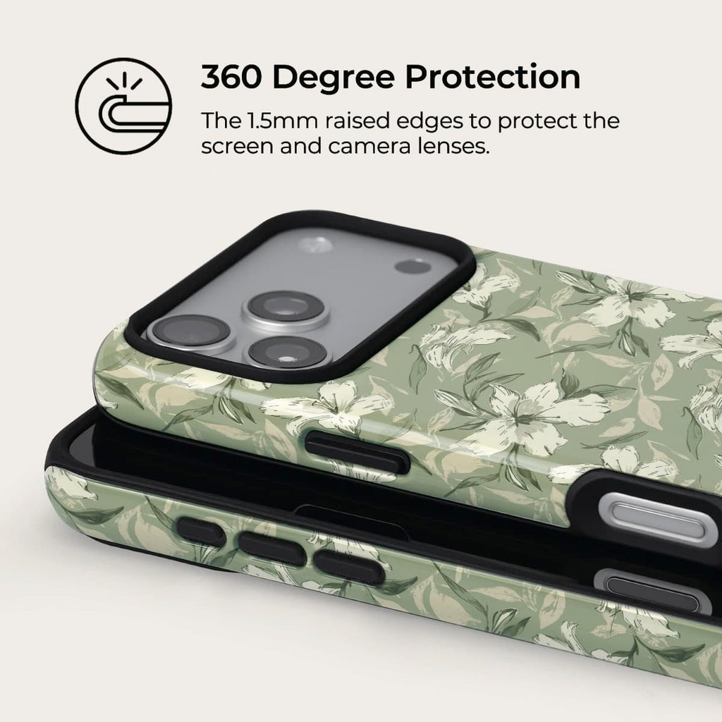 Green Whisper iPhone Case – Snap, Tough & Magnetic | Veyxy