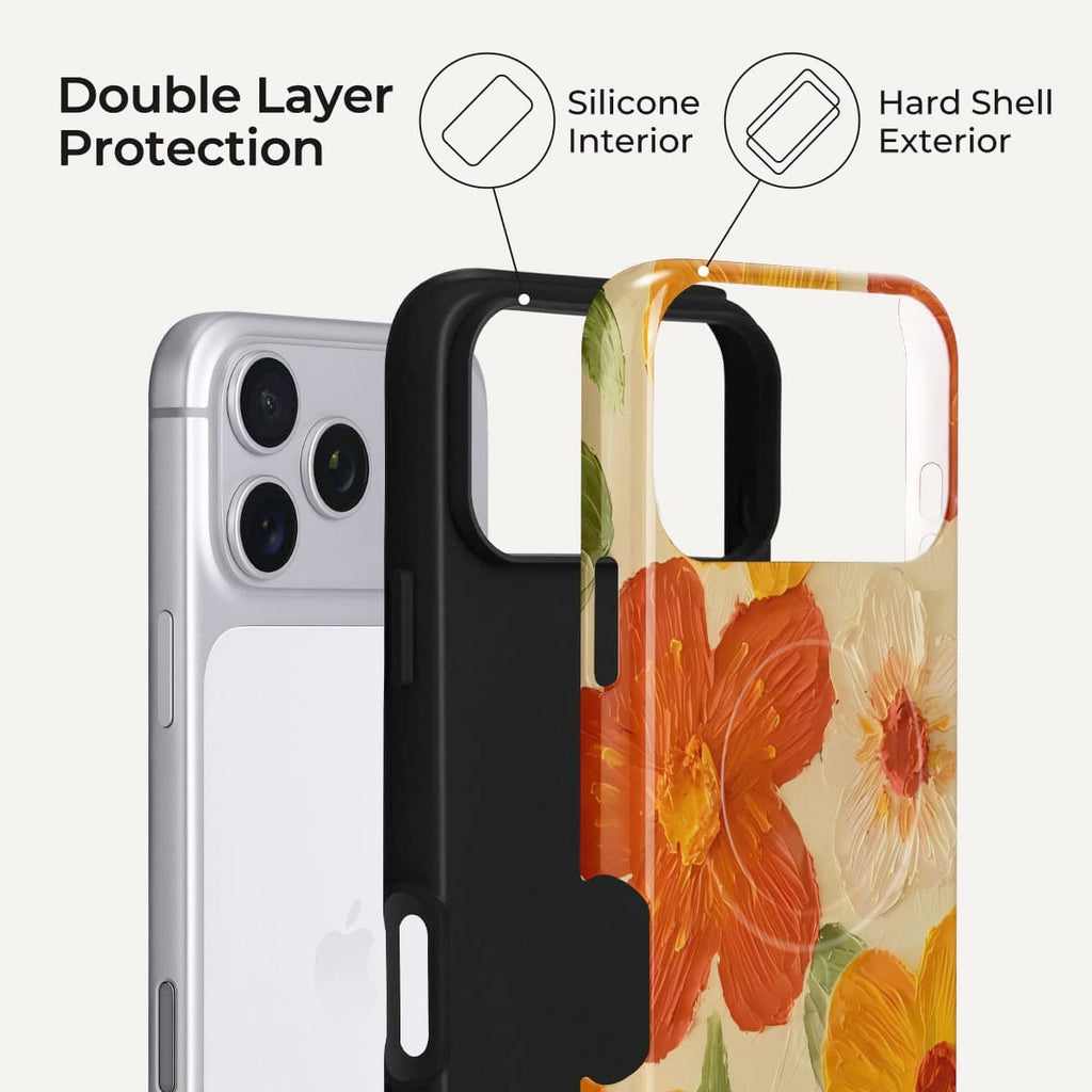 Warm Sun Bloom iPhone Case – Snap, Tough & Magnetic | Veyxy