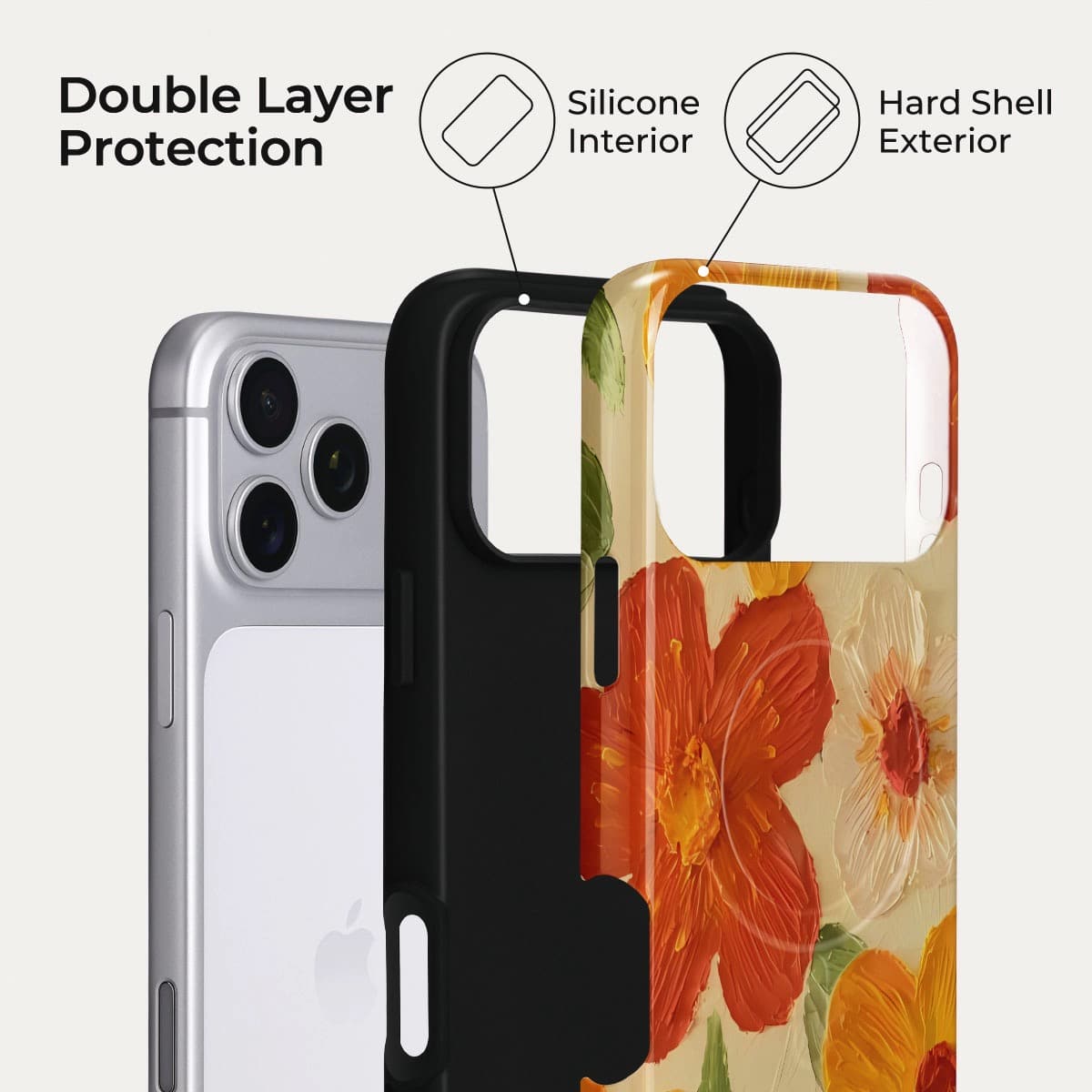 Warm Sun Bloom iPhone Case – Snap, Tough & Magnetic | Veyxy