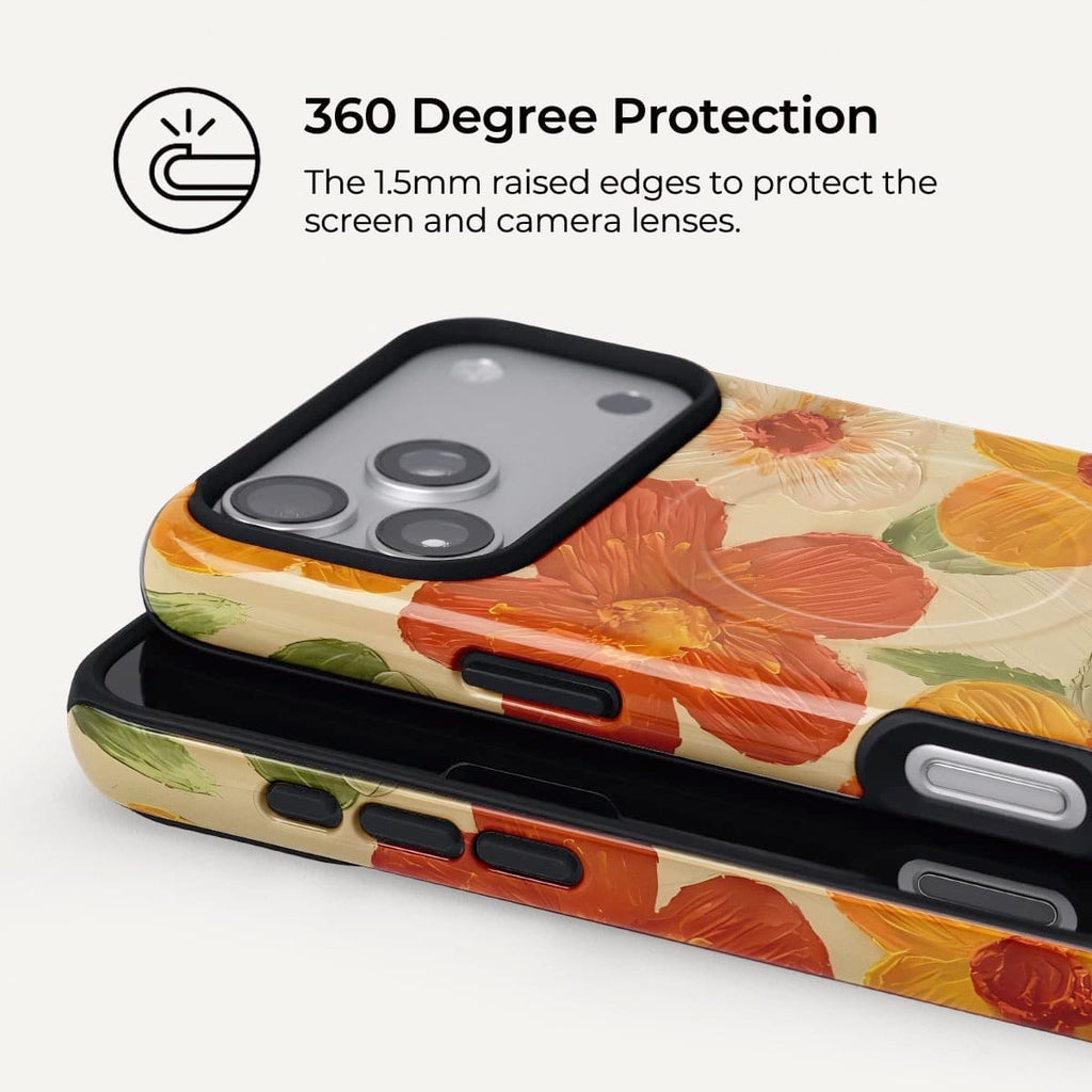 Warm Sun Bloom iPhone Case – Snap, Tough & Magnetic | Veyxy