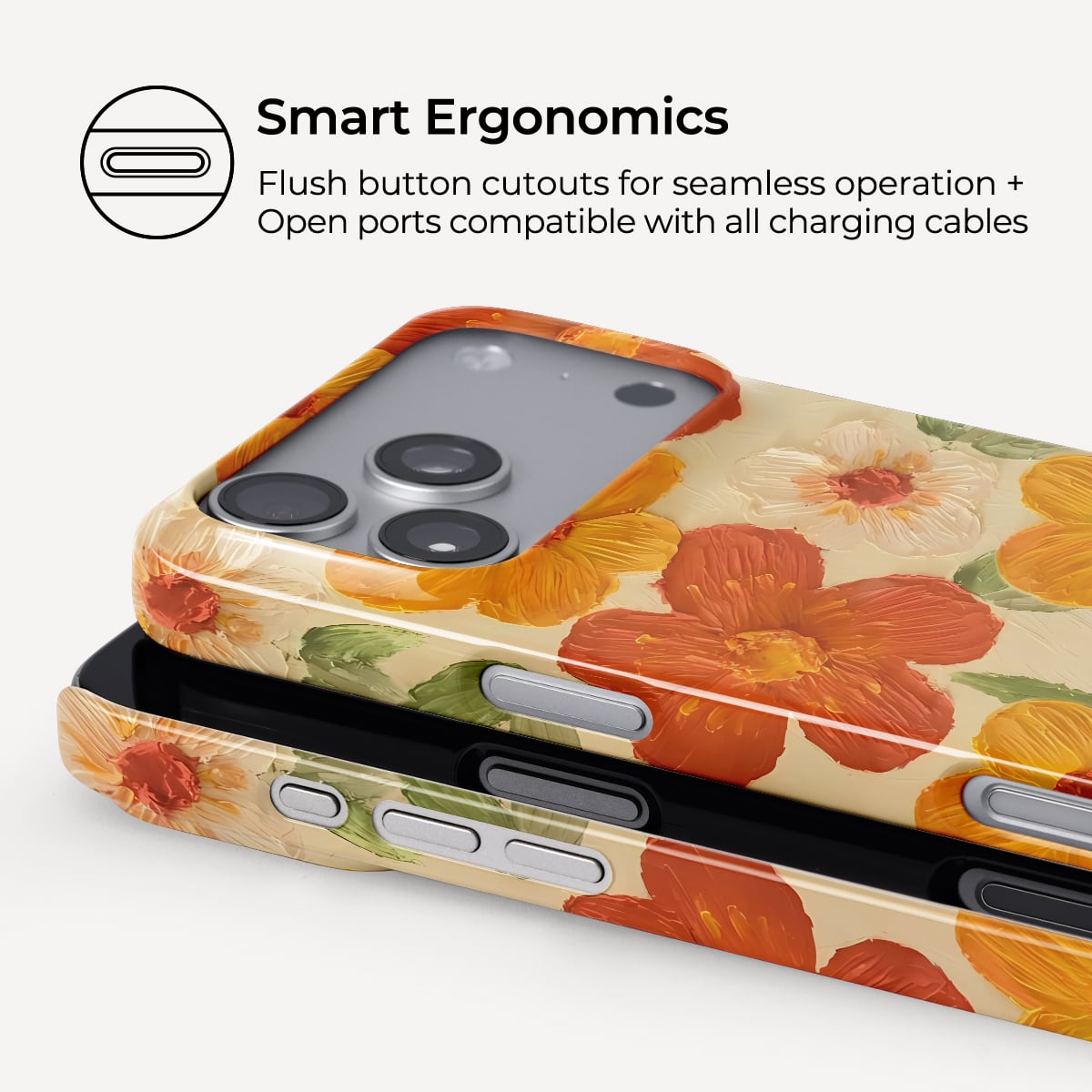 Warm Sun Bloom iPhone Case – Snap, Tough & Magnetic | Veyxy